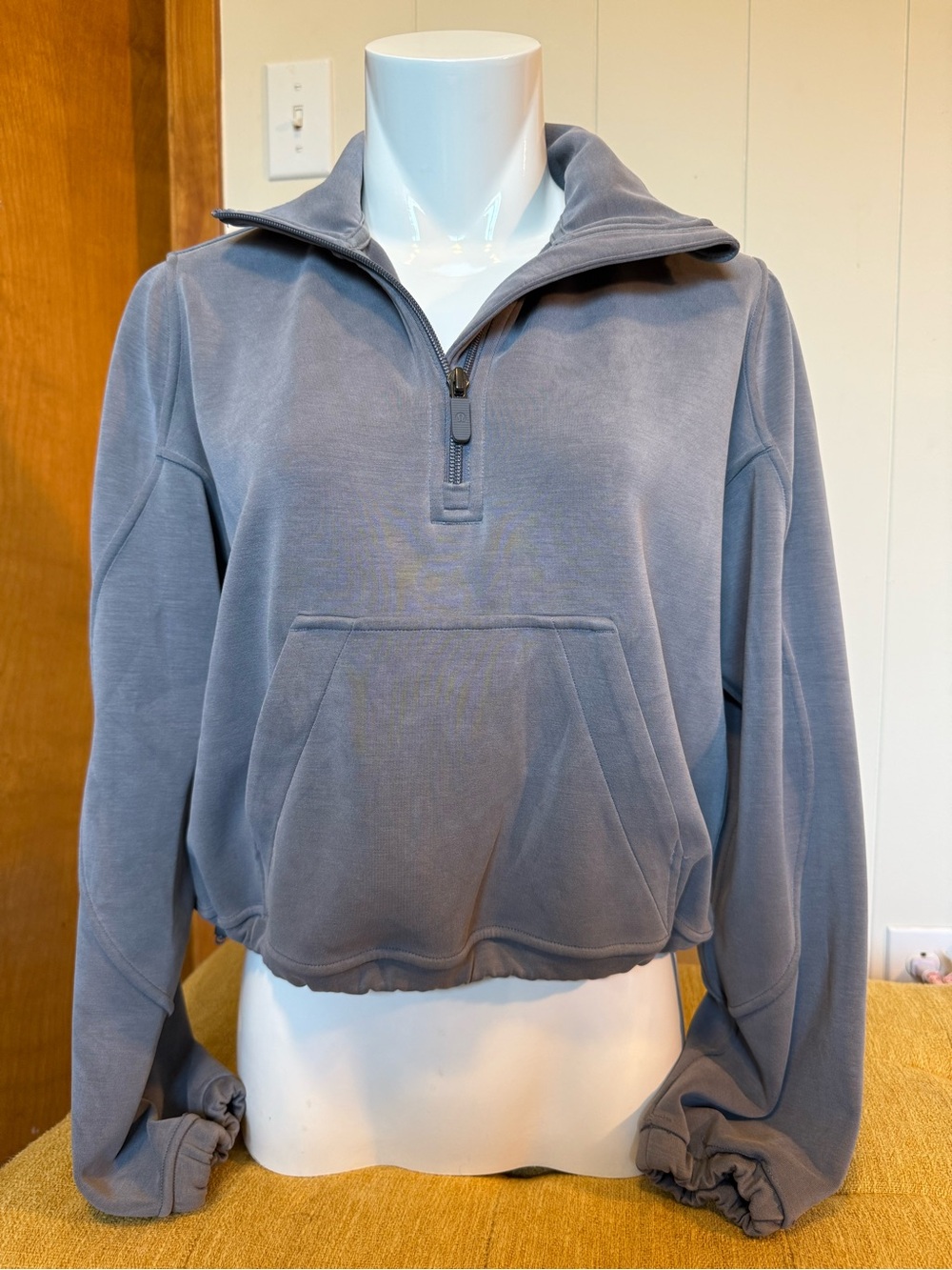 Lululemon Brushed Softstreme Half-Zip Pullover Solar Grey Size 2